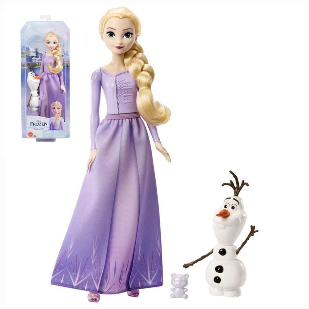 Disney Frozen Arendelle Elsa Fashion Doll Olaf Snowman Figure & Ice Bear Access